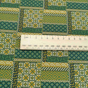 100% Cotton Tana Lawn, Mosaics, Green - 1/4 metre
