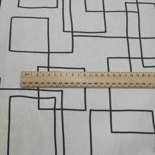 Load image into Gallery viewer, Japanese Cotton Oxford, Linear Quadrilaterals, White - 1/4 metre