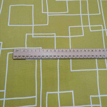 Load image into Gallery viewer, Japanese Cotton Oxford, Linear Quadrilaterals, Mustard - 1/4 metre