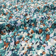 Load image into Gallery viewer, Japanese 100% Cotton Lawn, Teal Floral - 1/4 metre