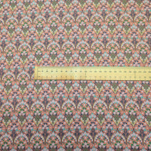 Load image into Gallery viewer, Flat lay of Liberty 100% Cotton Tana Lawn, Iona Flower C, ruler included for scale - for sale at Minerva's Bower