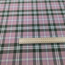 Load image into Gallery viewer, Irwin 100% Brushed Cotton Plaid in Pink and Olive, scale image, for sale at Minerva&#39;s Bower 