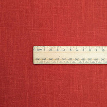 Load image into Gallery viewer, Close up flat lay of Jackson Ramie Cotton, Sienna, ruler included for scale, for sale at Minerva's Bower