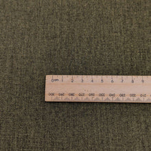 Load image into Gallery viewer, Close up of Japanese 100% Cotton fine twill in Olive for sale at Minervas Bower ruler included for scale