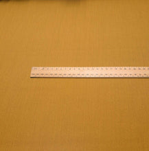 Load image into Gallery viewer, Flat lay of Japanese 100% Wool, Mustard , ruler included for scale- for sale at Minerva's Bower