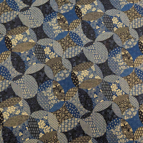 Flat lay of Japanese Cotton in Venn design. Available at Minerva's Bower