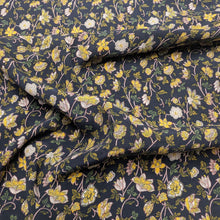 Load image into Gallery viewer, Flat drape of Jessie French Navy 55% cupro 45% rayon - for sale at Minerva's Bower
