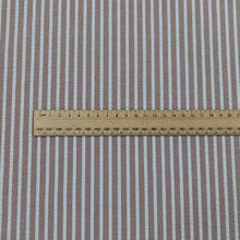 Load image into Gallery viewer, Flat lay of Joy cotton seersucker in fawn colourway. Available at Minerva&#39;s Bower. Ruler included for scale