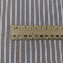 Load image into Gallery viewer, Flat lay of Joy cotton seersucker in fawn colourway. Available at Minerva&#39;s Bower. Ruler included for scale