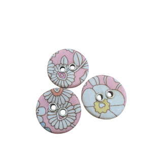 Liberty Tana Lawn Buttons, June's Meadow H-C, 16mm 10 pack, for sale at Minerva's Bower