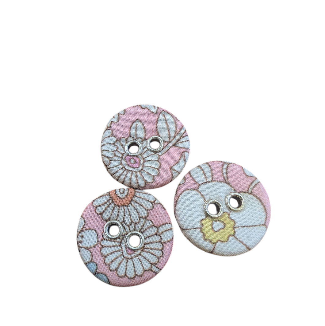 Liberty Tana Lawn Buttons, June's Meadow H-C, 16mm 10 pack, for sale at Minerva's Bower
