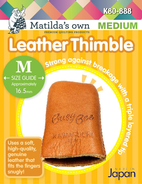 Matilda's Own Leather Thimble, Medium