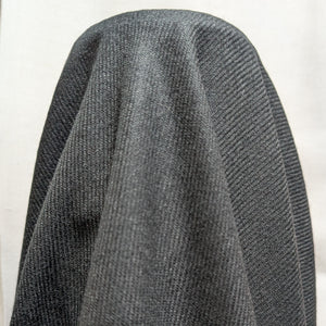 Drape image of Kanebo Black heavyweight 100% Wool twill for sale at Minerva's Bower