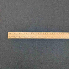 Load image into Gallery viewer, Flat Lay of Kanebo Black heavyweight 100% Wool twill for sale at Minerva&#39;s Bower, ruler included for scale