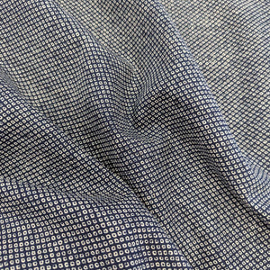  Drape of Japanese 100% cotton Indigo fabric with traditional spot design, for sale at Minervas Bower 