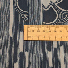 Load image into Gallery viewer, Close up flat lay of Liberty Tana Lawn, Katagami A Blue, ruler included for scale- for sale at Minerva's Bower