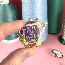 Load image into Gallery viewer, Jubly Umph Enamel Pin, Keep Calm And Sew On