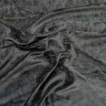 Load image into Gallery viewer, Drape of 71% Cotton and 29% Bamboo Velour in Black with 50% stretch, for sale at Minerva&#39;s Bower.