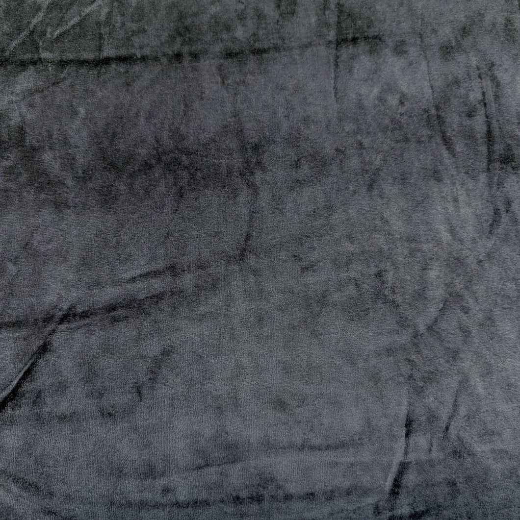 71% Cotton and 29% Bamboo Velour in Black with 50% stretch, for sale at Minerva's Bower