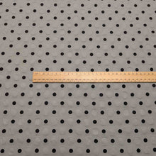 Load image into Gallery viewer, Flat lay of Kokka 100% Cotton Lawn Salt Shrink Spot, Grey, ruler included for scale, for sale at Minerva's Bower