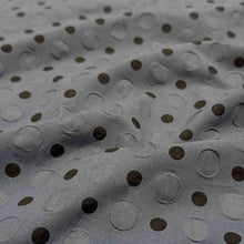Load image into Gallery viewer, Flat drape of Kokka 100% cotton Lawn Salt Shrink Seersucker Spot, Steel, for sale at Minerva's Bower