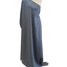 Load image into Gallery viewer, Flat lay of Kokka 100% cotton Lawn Salt Shrink Seersucker Spot, Steel, for sale at Minerva's Bower