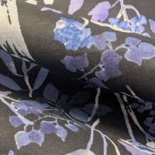 Load image into Gallery viewer, Close up of Kokka Trefle, Indigo Floral 100% cotton - for sale at Minerva's Bower