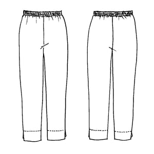 Sketch of  Tessuti Patterns Laura Pants Paper pattern for sale at Minerva's Bower