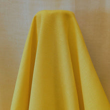 Load image into Gallery viewer, Standing drape of 100% heavyweight linen in Yellow for sale at Minerva&#39;s Bower