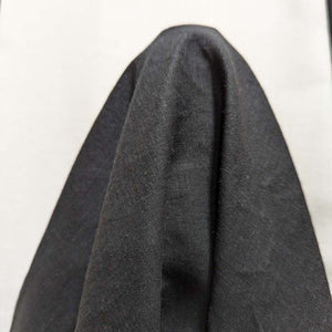 Layne 55% Hemp 45% Tencel Washed Black, drape image, for sale at Minerva's Bower 