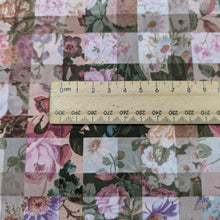 Load image into Gallery viewer, Floral Liberty of London fabric swatches with a ruler for scale. Available at Minerva&#39;s Bower
