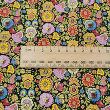 Load image into Gallery viewer, Liberty Cotton Tana Lawn, Begonia A flat lay image, for sale at Minerva&#39;s Bower. Part of 150 Anniversary Collection. Ruler included for scale