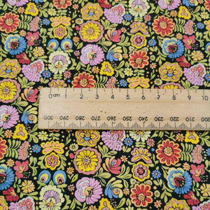 Liberty Cotton Tana Lawn, Begonia A flat lay image, for sale at Minerva's Bower. Part of 150 Anniversary Collection. Ruler included for scale