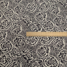 Load image into Gallery viewer, Flat lay of Liberty tana lawn floral rebellion dorothy rose B. Available at Minerva's Bower. Ruler included for scale