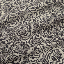 Load image into Gallery viewer, Flat lay of Liberty tana lawn floral rebellion dorothy rose B. Available at Minerva's Bower. Fabric draped to show how it handles