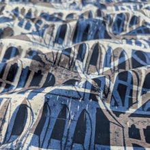 Load image into Gallery viewer, Close-up of Liberty of London fabric with abstract blue and gray pattern. Available at Minerva&#39;s Bower