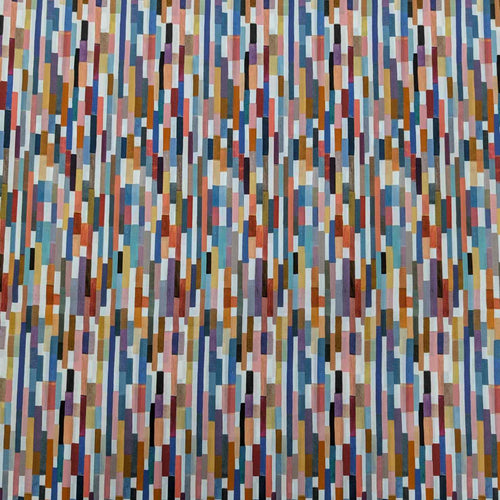 Multicolored vertical stripe pattern. Liberty of London fabric, available at Minerva's Bower