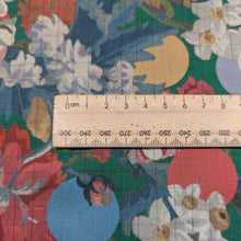 Load image into Gallery viewer, Floral Liberty of London  fabric with a ruler for scale. avaiilable at Minerva&#39;s Bower