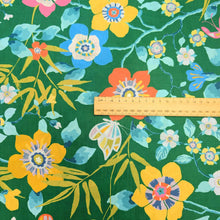 Load image into Gallery viewer, Flat lay of Liberty Cotton Tana Lawn, Pavilion D, ruler included for scale, for sale at Minerva's Bower