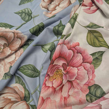 Load image into Gallery viewer, Flat drape of Liberty 100% cotton Tana Lawn, Marty Blue and Pink - for sale at Minerva's Bower