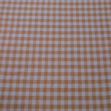 Load image into Gallery viewer, Flat lay of Lilac 60% cotton 40% linen Gingham - for sale at Minerva's Bower
