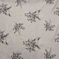 Flat lay of Embroidered 100% Linen, Lily of the Valley - for sale at Minerva's Bower
