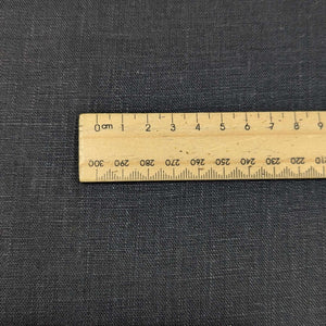 Heavy weight 220gsm plain weave 100% linen in Jet Black for sale at Minerva's Bower 