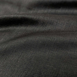Heavy weight 220gsm 100% linen in Jet Black for sale at Minerva's Bower, flat drape image