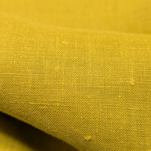 Load image into Gallery viewer, Close up of 100% Linen Antique Wash, Avocado - for sale at Minerva's Bower