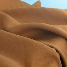 Load image into Gallery viewer, Flat drape of 200gsm 100% Linen Antique Wash, Bronze - for sale at Minerva's Bower
