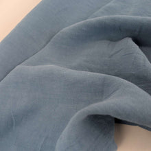 Load image into Gallery viewer, Flat drape of 200gsm 100% Linen Antique Wash, Denim - for sale at Minerva's Bower