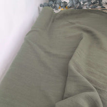 Load image into Gallery viewer, Flat drape of 200gsm 100% Linen Antique Wash, Khaki - for sale at Minerva's Bower