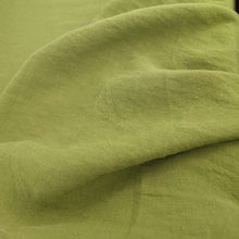 Load image into Gallery viewer, Flat drape of 200gsm 100% Linen Antique Wash, Meadow - for sale at Minerva's Bower