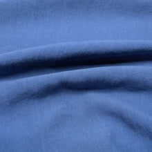 Load image into Gallery viewer, Flat drape of 100% Linen Antique Wash, Sapphire - for sale at Minerva's Bower